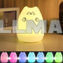 Силиконовый детский ночник 3DTOYSLAMP Котик с лапками 7 LED цветов USB 